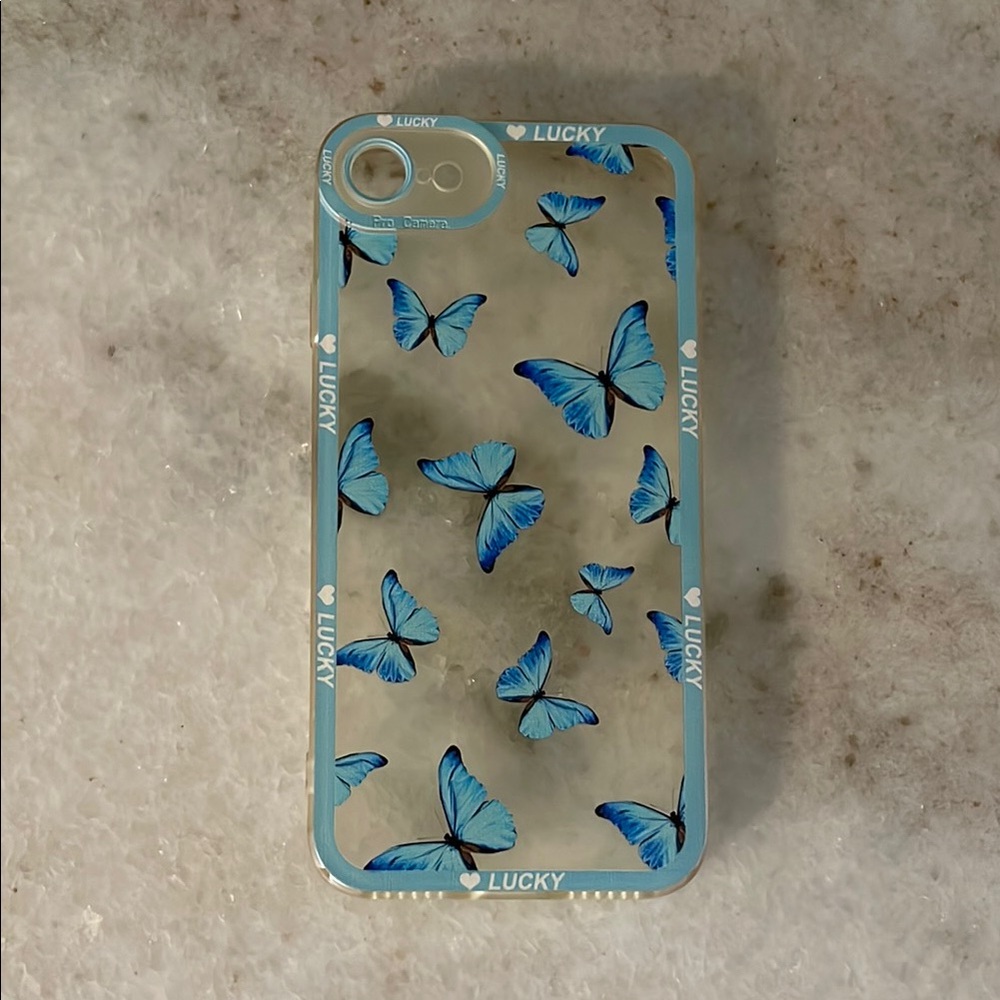 iPhone 7 Pro Blue Butterfly iPhone Cover